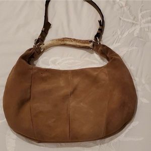 YSL Tom Ford Mombasa Suede Antler Hobo